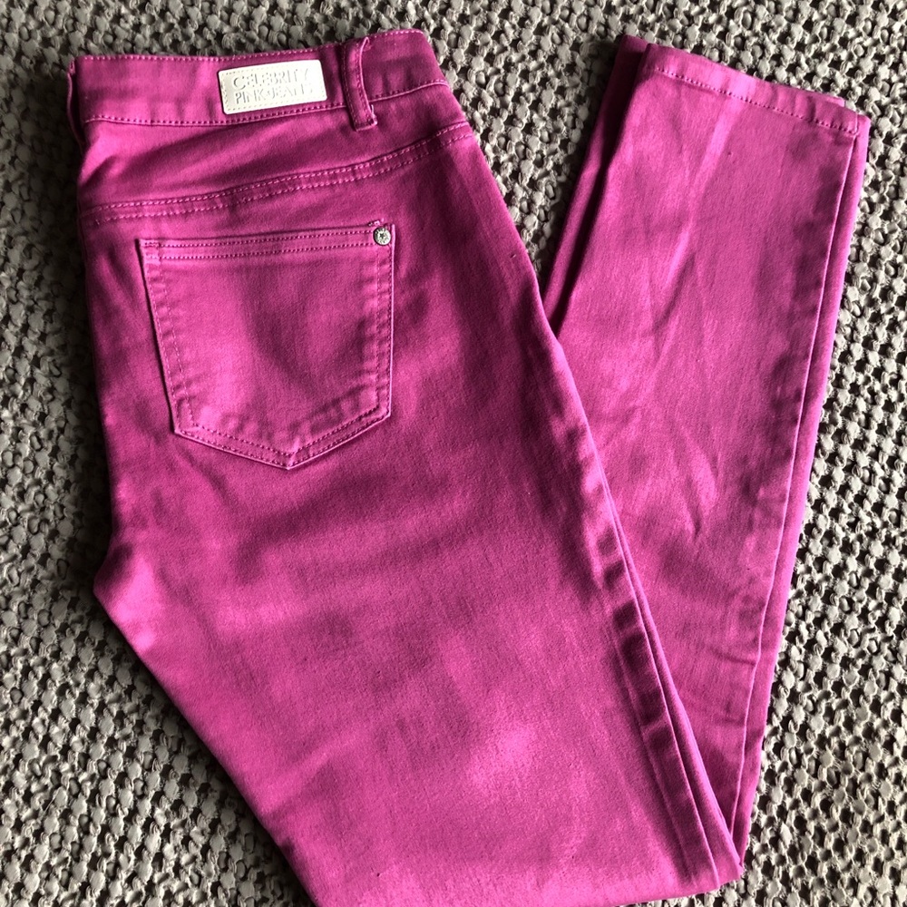 Pink skinny jeans, size 9, EUC
